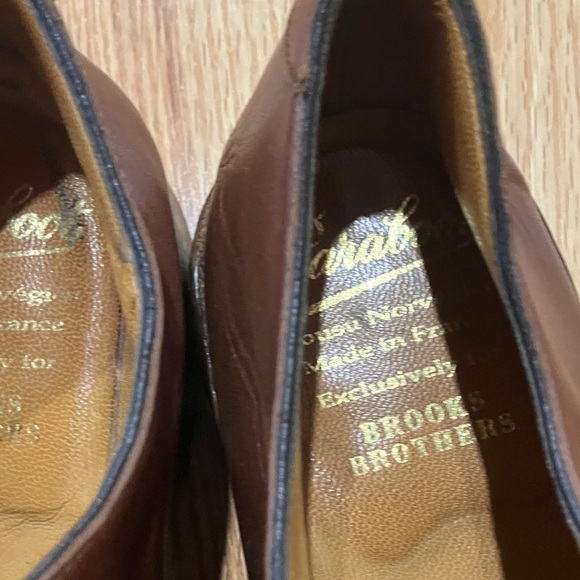 Paraboot Brooks Brothers Classic Brown Leather Men's Shoes - Picture 3 of 8